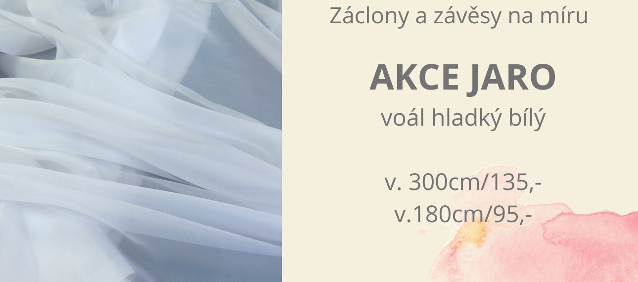 Voál hladký bílý
