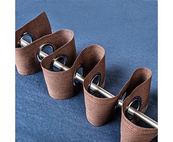 Stuha s naráž. kroužky hnědá 10cm