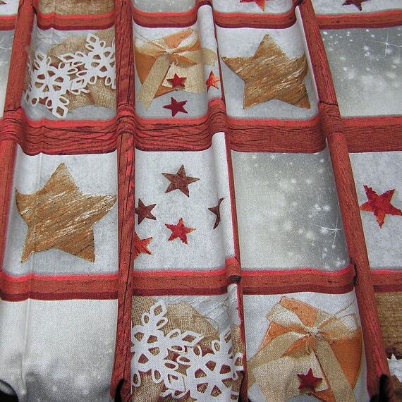 Vánoční vzor cihlovo-béžový