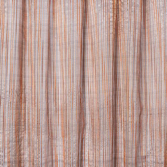 Organza oranžovo-hnědá s proužky