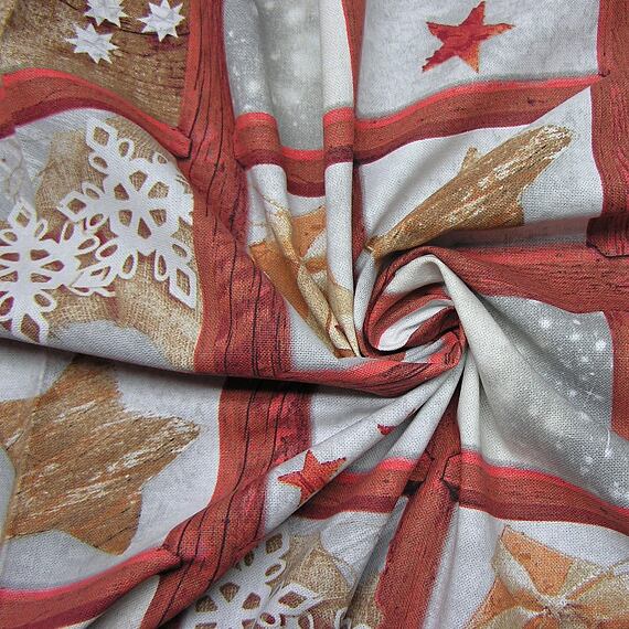 Vánoční vzor cihlovo-béžový