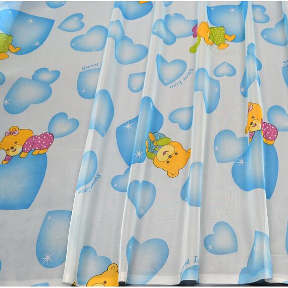 Voál s modrými srdíčky