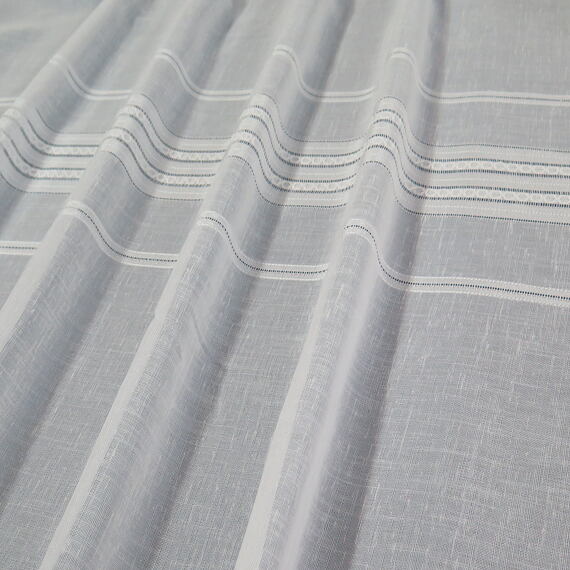 Voál smetanový s vodorovným vzorem