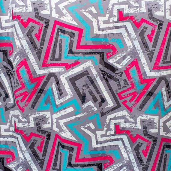 Růžovo-modrý závěs