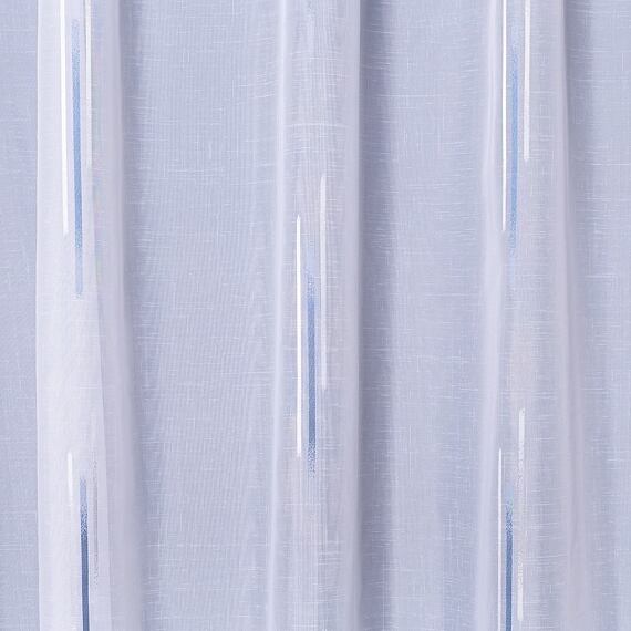 Bílá záclona s motivem